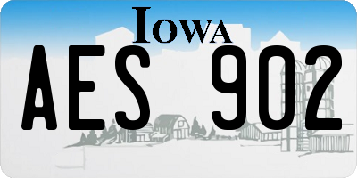 IA license plate AES902