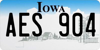 IA license plate AES904