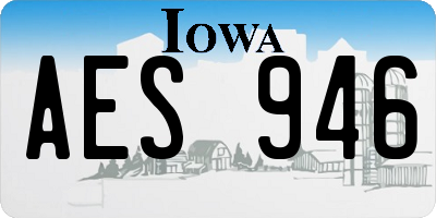 IA license plate AES946