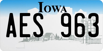 IA license plate AES963