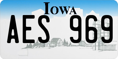IA license plate AES969