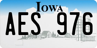 IA license plate AES976