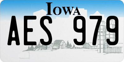 IA license plate AES979