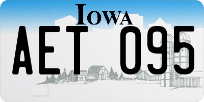 IA license plate AET095