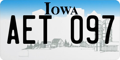 IA license plate AET097
