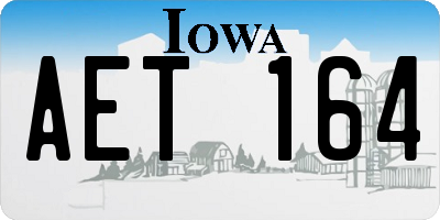 IA license plate AET164