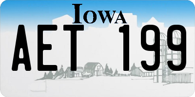 IA license plate AET199