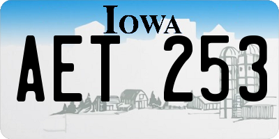 IA license plate AET253