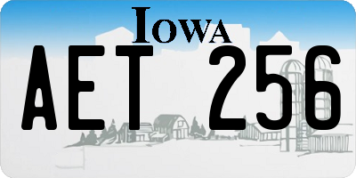 IA license plate AET256