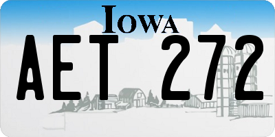 IA license plate AET272