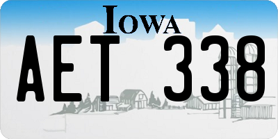 IA license plate AET338