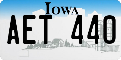 IA license plate AET440