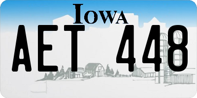 IA license plate AET448