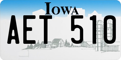 IA license plate AET510