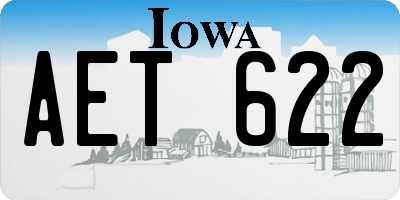 IA license plate AET622