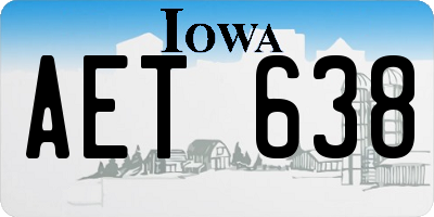 IA license plate AET638