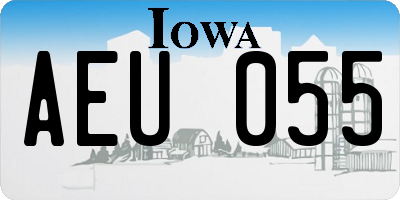 IA license plate AEU055