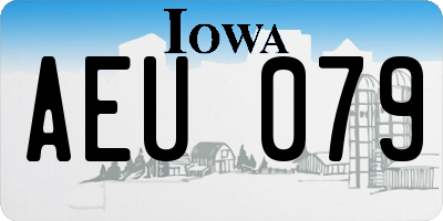 IA license plate AEU079