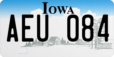 IA license plate AEU084