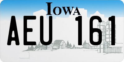 IA license plate AEU161