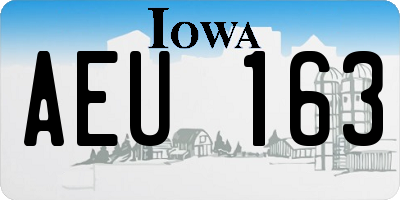 IA license plate AEU163