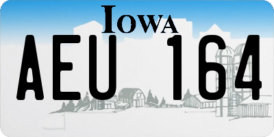 IA license plate AEU164