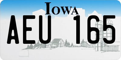IA license plate AEU165