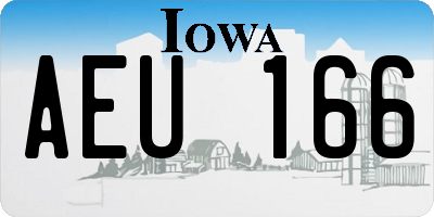 IA license plate AEU166
