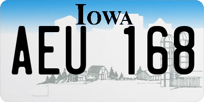 IA license plate AEU168