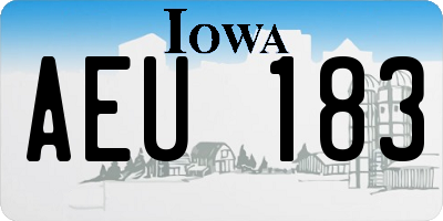 IA license plate AEU183