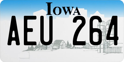 IA license plate AEU264