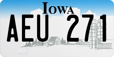 IA license plate AEU271