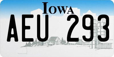 IA license plate AEU293