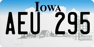 IA license plate AEU295