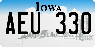 IA license plate AEU330