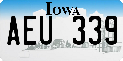 IA license plate AEU339