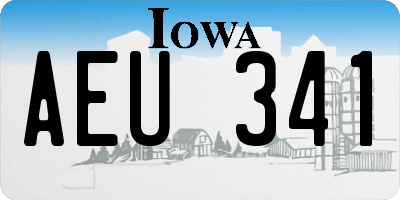 IA license plate AEU341