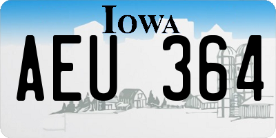 IA license plate AEU364
