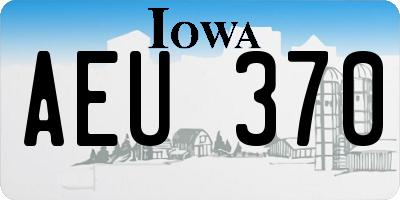 IA license plate AEU370