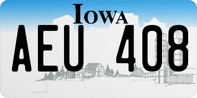 IA license plate AEU408