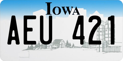 IA license plate AEU421