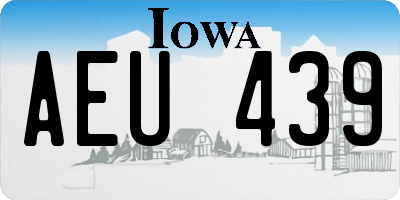 IA license plate AEU439