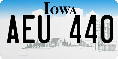IA license plate AEU440