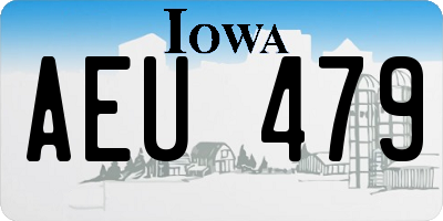 IA license plate AEU479