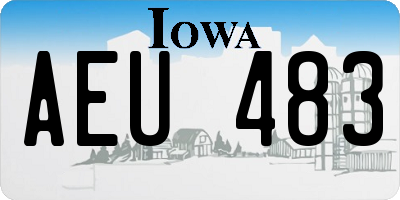 IA license plate AEU483
