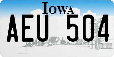 IA license plate AEU504