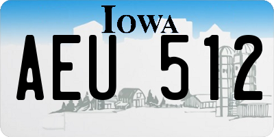 IA license plate AEU512