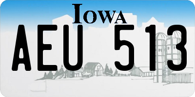 IA license plate AEU513