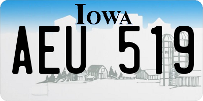 IA license plate AEU519