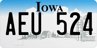 IA license plate AEU524
